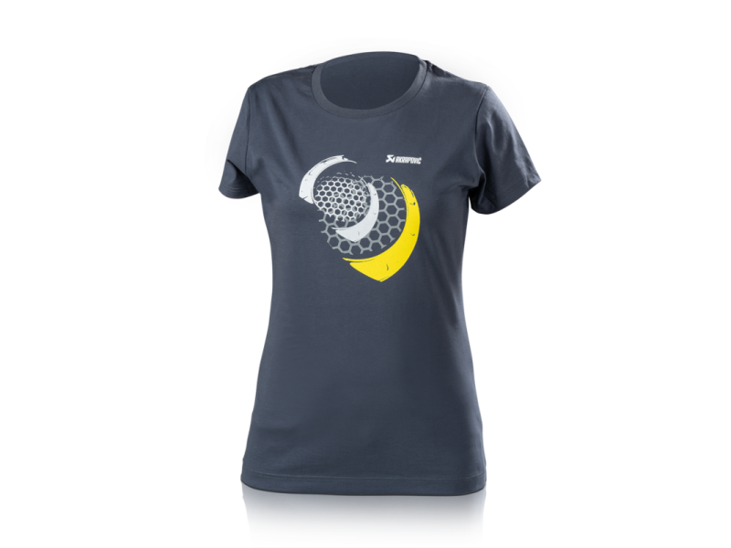 Akrapovic Lifestyle T-shirt Mesh Womens Blue-Grey - Medium