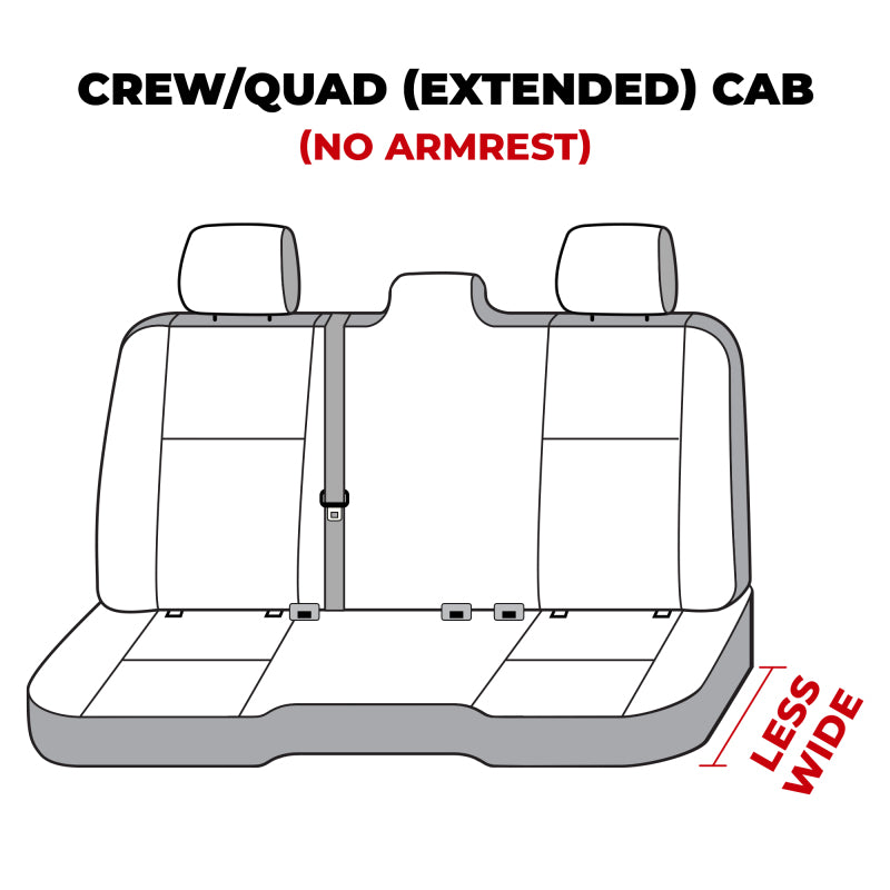 Covercraft 19-24 Dodge Ram 1500 Quad Ex Classic Rear w/o FDA Endura LogoSeatSaver 2nd Row Seat Cover