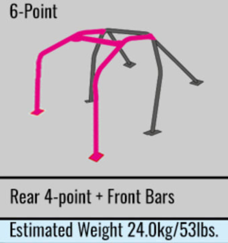 Cusco Roll Cage -Safety21 40 Steel 6pt Dash Through 2 Pass Lexus IS300 SXE-10 (S/O / No Cancel)