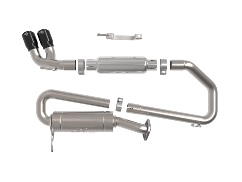 aFe 18-21 Suzuki Jimny Takeda 2-1/4in. 304 SS Cat-Back Exhaust w/ Blk Tip