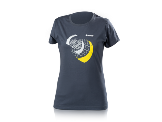 Akrapovic Lifestyle T-shirt Mesh Womens Blue-Grey - Large