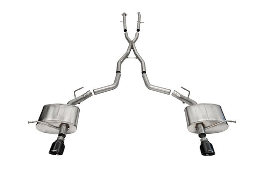 Corsa 2011-2025 Dodge Durango Xtreme 2.5in Cat-Back Dual Rear Exit w/ Single 4.5in Black PVD Tips