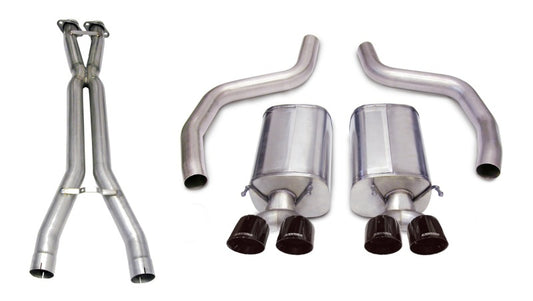 Corsa 06-11 Chevrolet Corvette C6 Z06/ZR1 Sport Cat-Back Dual Rear Exit w/ Twin 4.0in Black Tips