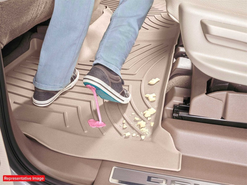 WeatherTech 21-26 Toyota Sienna 2nd Row Rear FloorLiner HP - Tan
