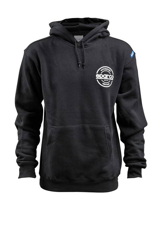 Sparco Sweatshirt Hooded S-Seal Blk Sml