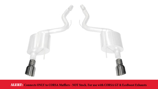 Corsa 2015-2017 Ford Mustang GT 3.0in Inlet / 4.5in Outlet Polished Tip Kit (For Corsa Exhaust Only)