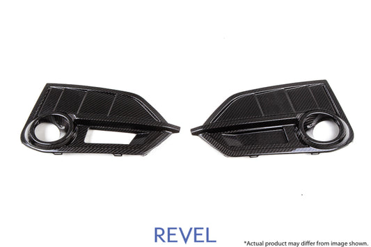 Revel GT Dry Carbon Front Fog Light Covers (Left & Right) 17-18 Honda Civic Type-R - 2 Pieces