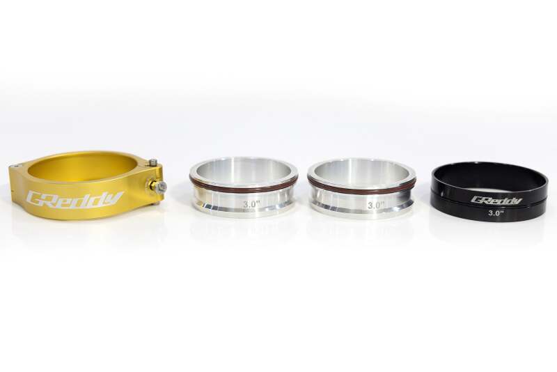 GReddy 3.0 Inch Gold Anodized Aluminum Boost Tube Clamp Set