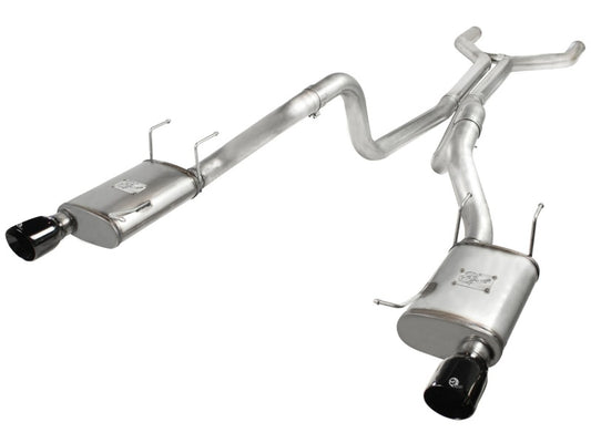 aFe MACHForce XP Cat-Back Exhaust 3in SS w/ Black Tips 11-14 Ford Mustang GT V8 5.0L