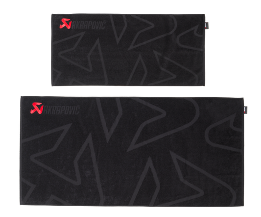 Akrapovic Towel Set - Black w/ Red Logo
