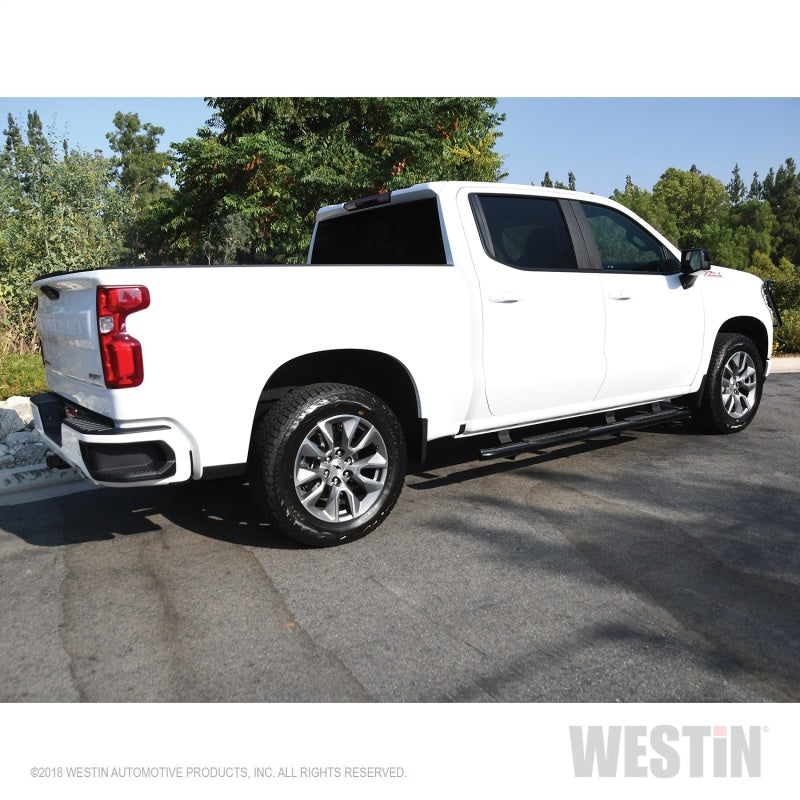 Westin 2019-2026 Chevy Silverado/Sierra 1500 Crew Cab Non LD PRO TRAXX 4 Oval Nerf Step Bars - Black