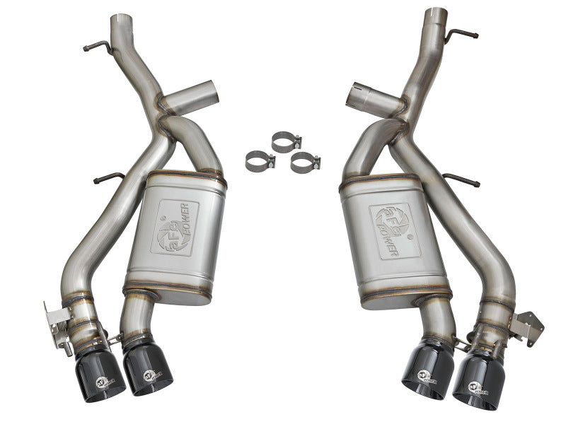 aFe MACHForce XP 3in 304 SS Axle-Back Exhaust Dual Exhaust (NPP) w/ Black Tips 16-17 Camaro SS V8