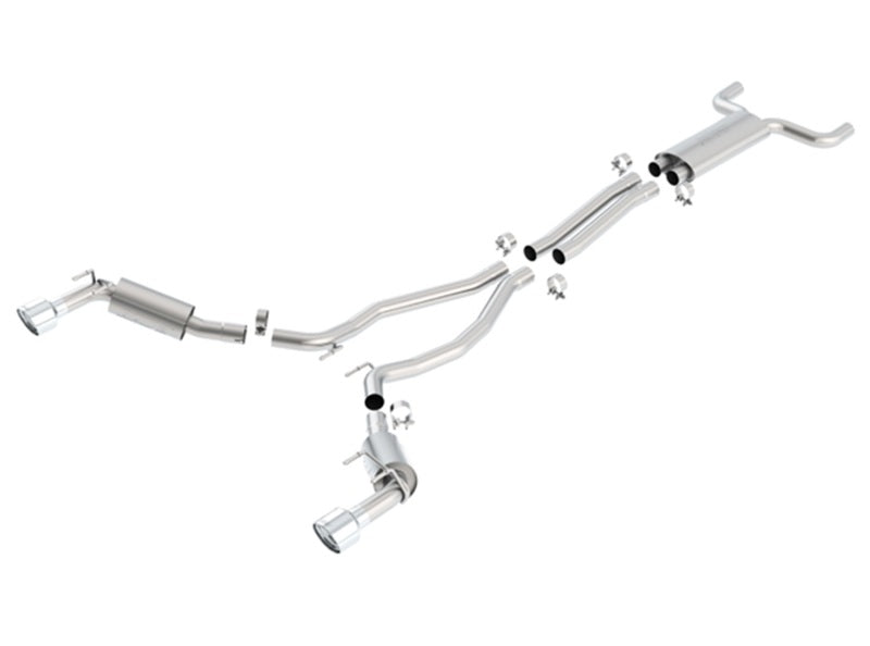 Borla 10-13 Chevy Camaro SS 6.2L V8 Single RoundTip Split Rear Exit S-Type Catback Exhaust