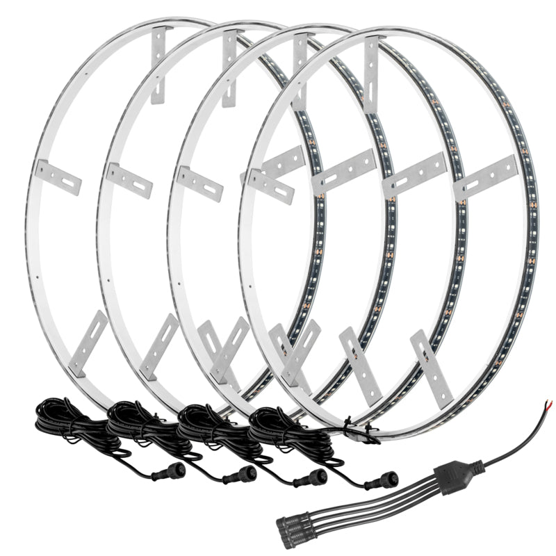 Oracle LED Illuminated Wheel Rings - Aqua