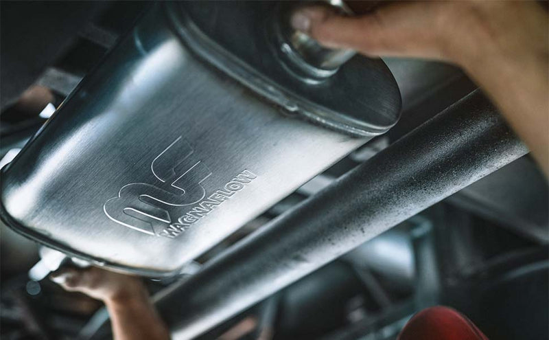 MagnaFlow Muffler Red Pack Series Glasspack 3.5 Dia 12 2.25/2.25 RP