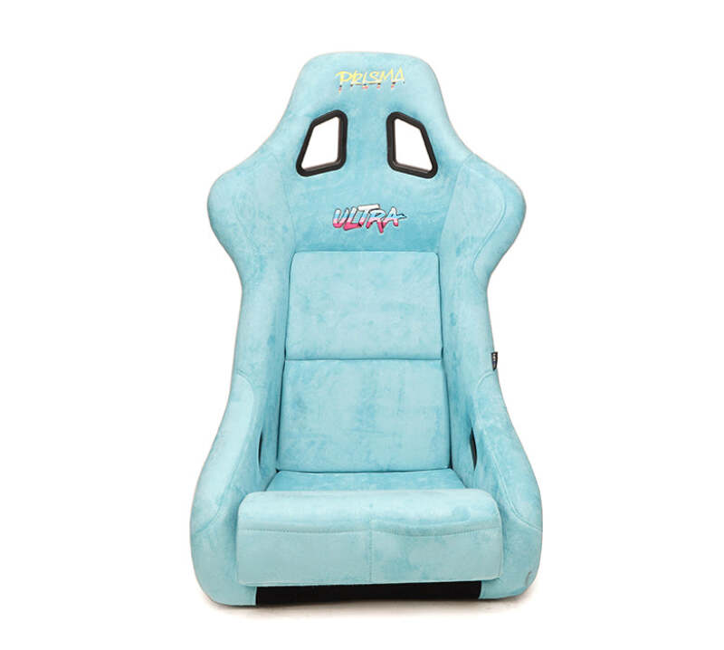 NRG FRP Bucket Seat ULTRA Edition W/ Grey Pearlized Back / Teal Microfiber Material - Large
