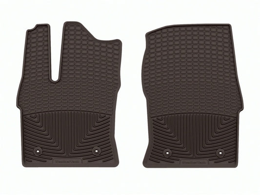 WeatherTech 22-23 Toyota Tundra Double Cab (Incl. 2022 Tundra Hybrid) Front Rubber Mats - Cocoa