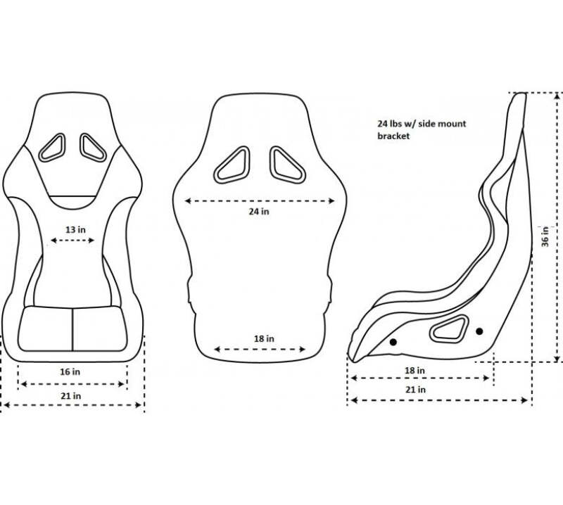 NRG FRP Bucket Seat ULTRA Edition - Large (Grey Alcantara/Pearlized Back)