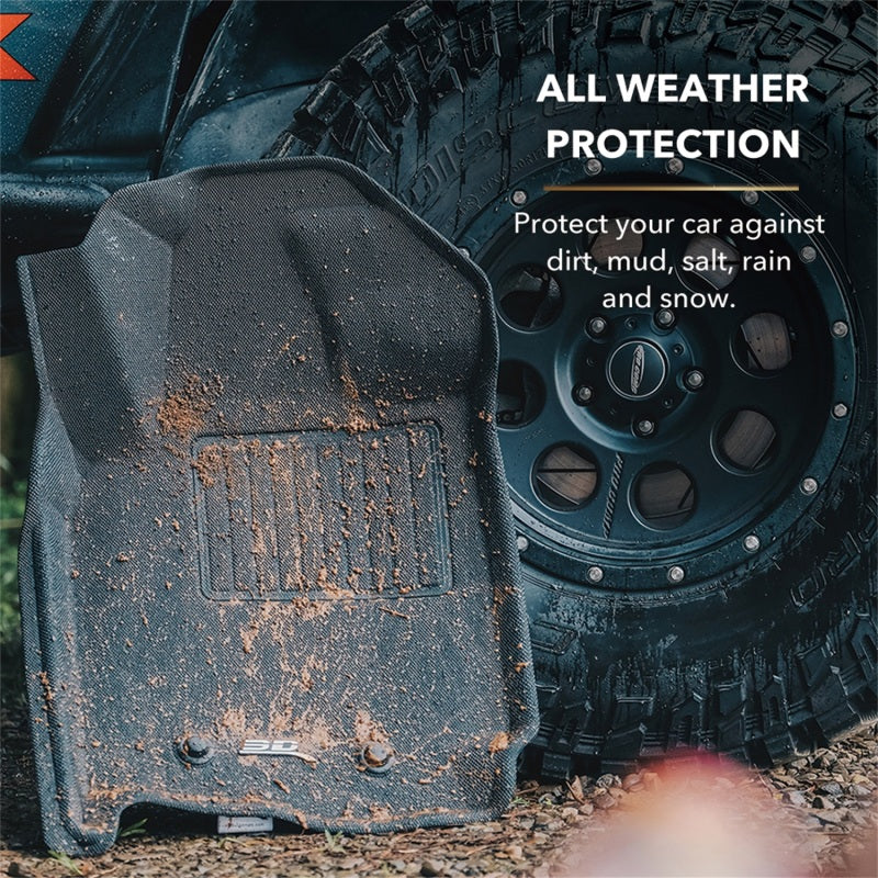 3D MAXpider 14-19 Chevrolet Silverado 1500 Double Cab / 2500HD / 3500HD Kagu Black Full Set