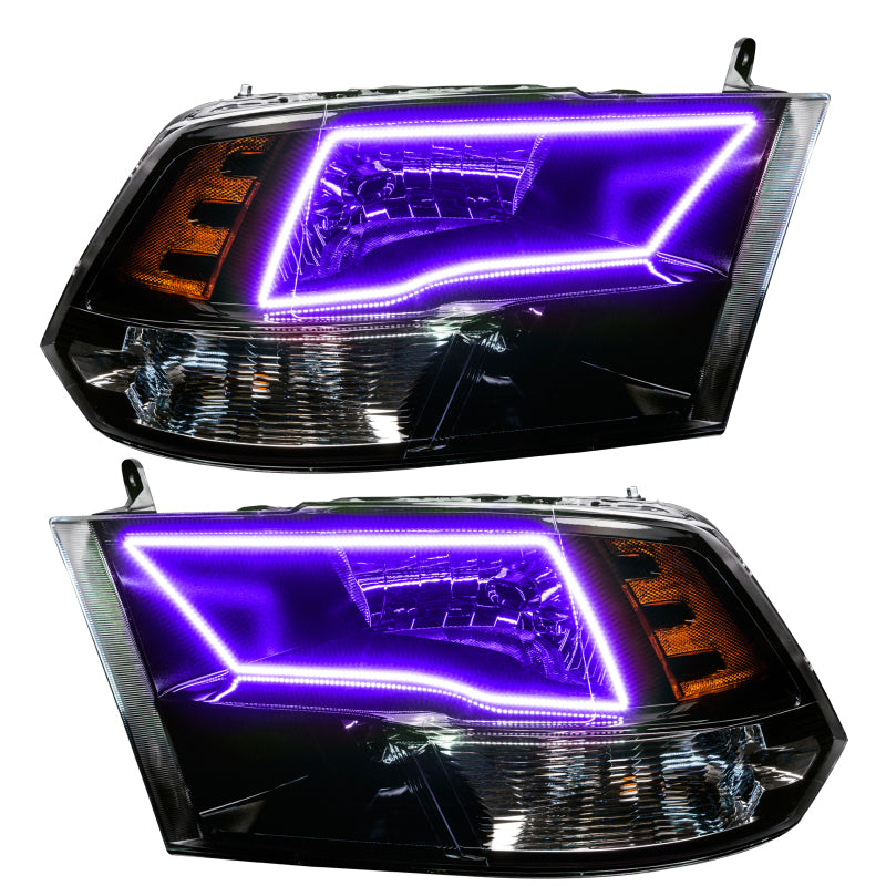 Oracle Lighting 09-18 RAM 1500 Sport Halo Headlights - Blk Housing w/BC1 Controller