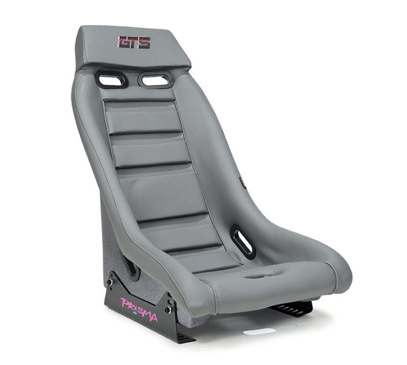 NRG GT Retro Bucket Seat -Gunmetal PVC Leather Gunmetal Stitching Multicolor Fiberglass Back Glitter