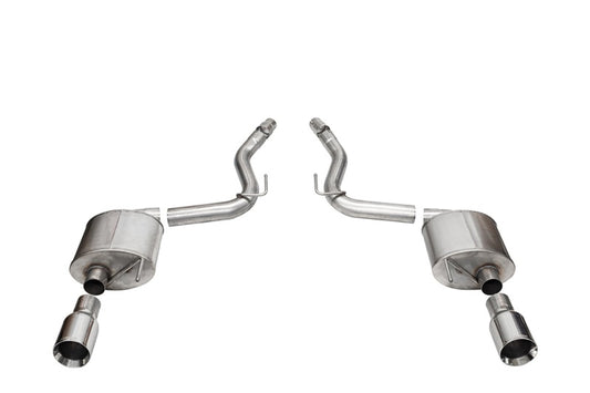 Corsa 24+ Ford Mustang GT Touring Axle-Back Ex.Sys 3.0in Dual Rear Exit w/4.5in Straight Cut Tips