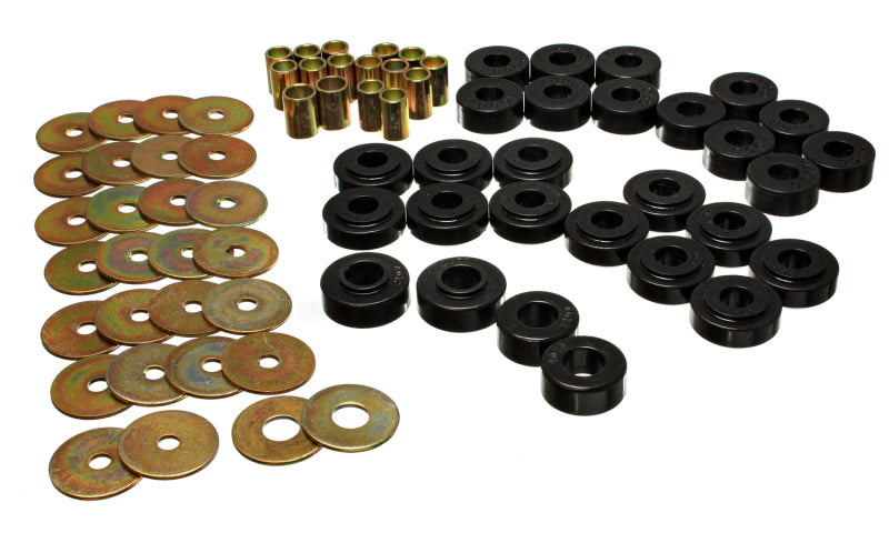Energy Suspension Rear Spring Frame Shackle Kit - Black