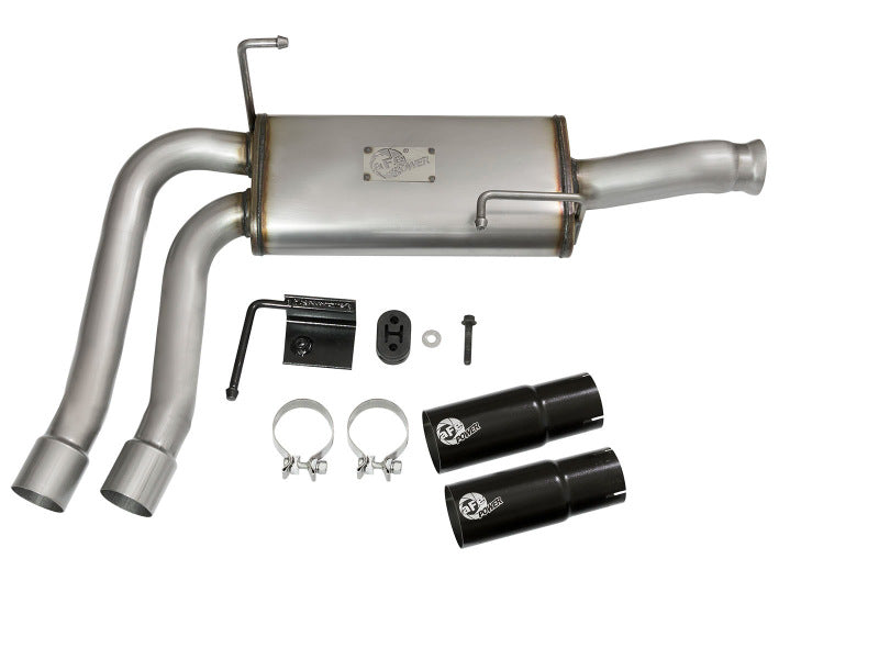 aFe Rebel Series CB Middle-Side Exit SS Exhaust w/ Black Tips 09-16 GM Silverado/Sierra V6/V8