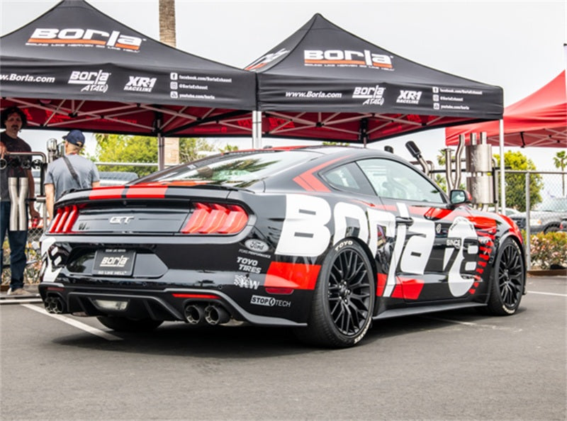 Borla 2018 Ford Mustang GT 5.0L AT/MT 3in S-Type Catback Exhaust Carbon Fiber Tips w/ Valves