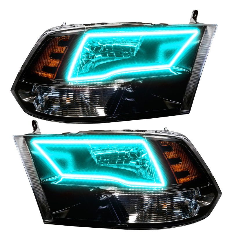 Oracle Lighting 09-18 RAM 1500 Sport Halo Headlights - Blk Housing w/BC1 Controller