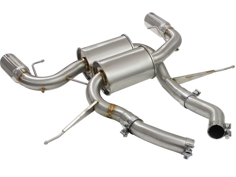 aFe MACHForce XP 2.5in Axle Back Stainless Exhaust w/ Polished Tips 07-13 BMW 335i 3.0L L6 (E90/92)