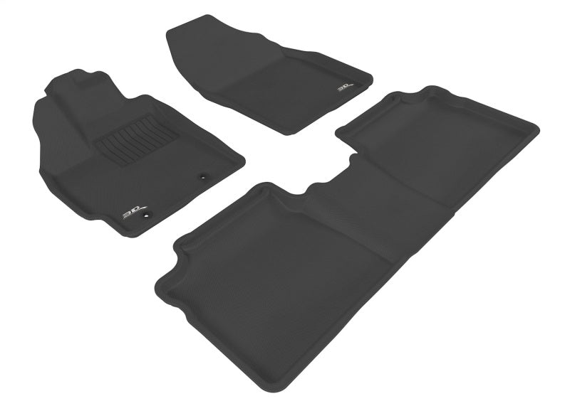 3D MAXpider 10-11 Toyota Prius Kagu Black Full Set (Retention Hooks IN DRIVERS SIDE FLOOR