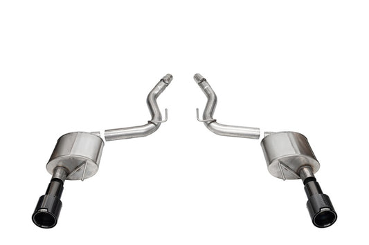 Corsa 2024 Ford Mustang GT Coupe 3in Sport Axle-Back Exhaust - 4.5in Black Carbon Fiber Tips