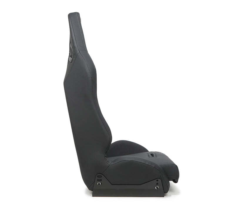 NRG Defender Water Resistant Steel Frame Suspension Seats Black w/ Black Trim & Yellow Embroidery