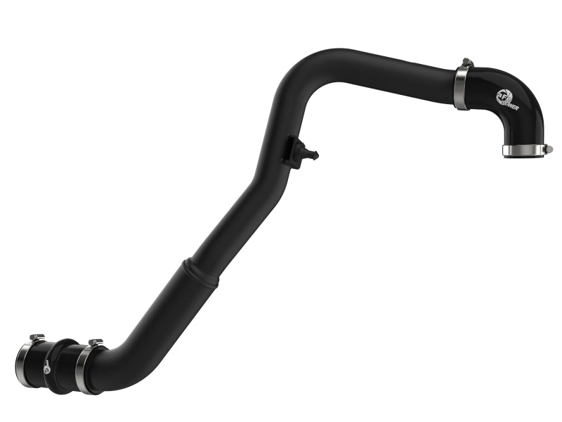 aFe BladeRunner 2in to 2-1/2in Aluminum Hot Charge Pipe Black Ford F-150 24-26 V6-2.7L (tt)
