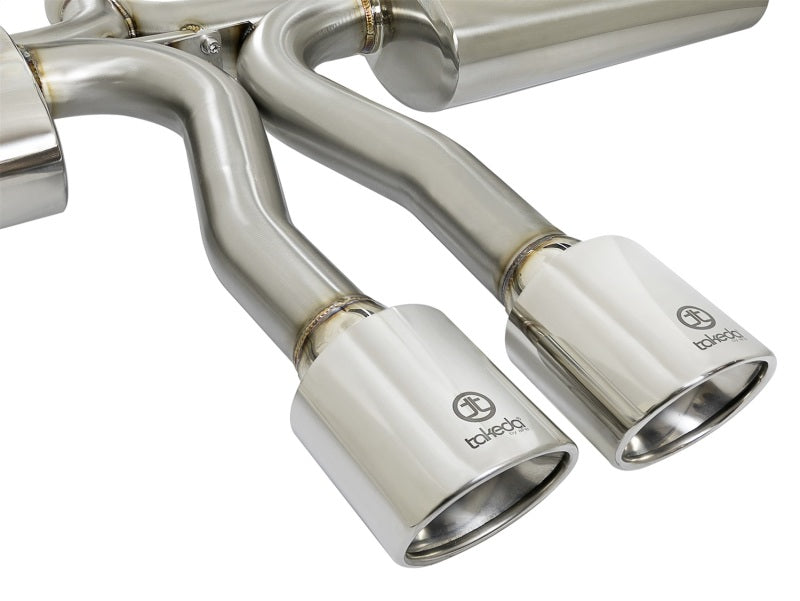 aFe Takeda 3in 304 SS Cat-Back Exhaust System w/Polished Tips 2017+ Honda Civic Si (4dr) I4 1.5L (t)