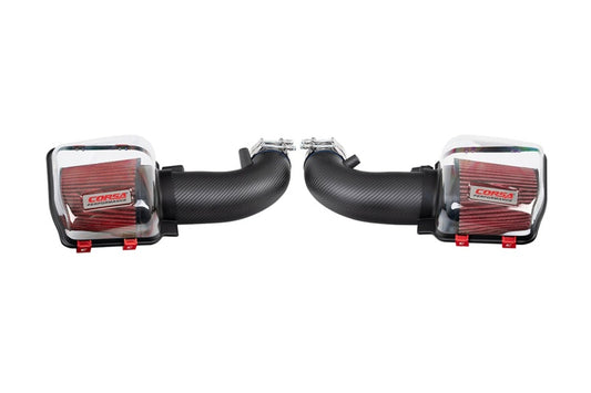 Corsa 24-25 Ford Mustang GT 5.0L V8 Carbon Fiber Cold Air Intake w/ DryTech Air Filters - Matte