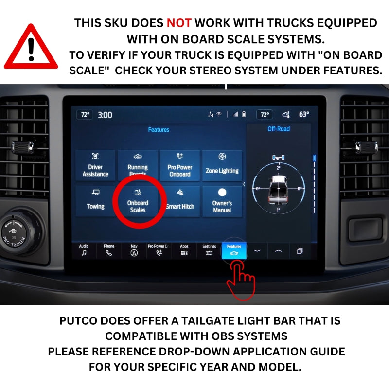 Putco 2024+ Ford F150 w/Factory LED Tail Light 60in Red Blade Tailgate Light Bar Plug-N-Play