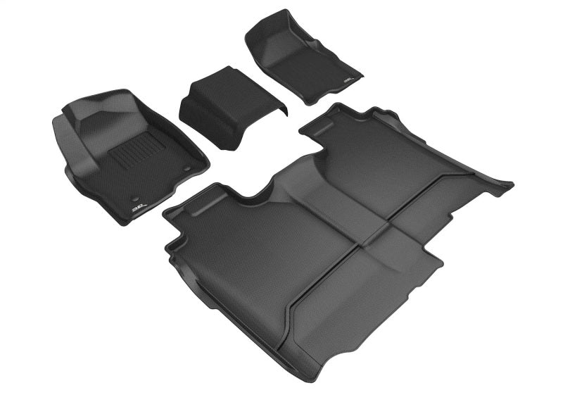 3D MAXpider 19-26 GMC Sierra/Chevy Silverado 1500 CC/ 2500/3500HD CC Bench Seat Kagu Black Full Set