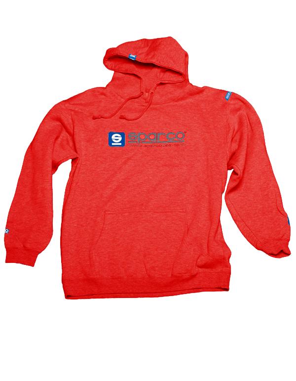 Sparco Sweatshirt Hooded WWW Red LRG
