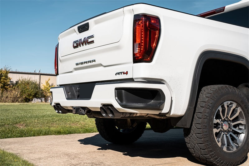 Corsa 19-25 GMC Sierra 1500 Cat-Back Dual Rear Exit with Twin 4in Black Powder Coat Pro-Series Tips