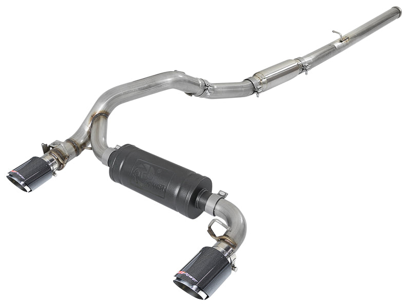 aFe Takeda 3in 304 SS Cat-Back Exhaust System w/ Carbon Fiber Tips 16-18 Ford Focus RS I4-2.3L (t)