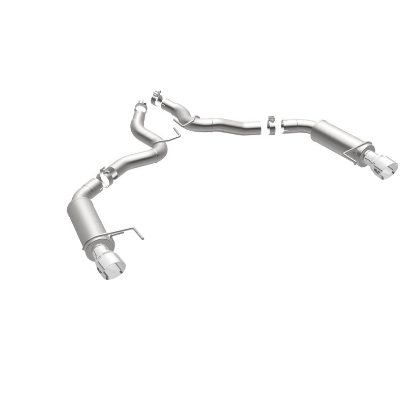 MagnaFlow Axle Back, SS, 3in, Competition, Dual Split Polished 4.5in Tip 2015 Ford Mustang GT V8 5.0