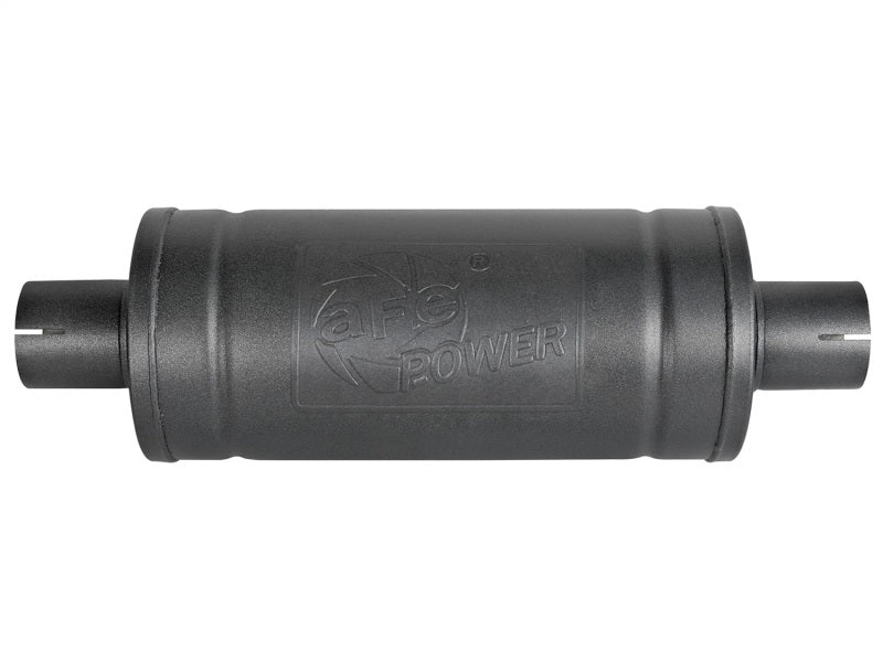 aFe MACH Force-Xp 409 SS Muffler w/ Black finish 2-1/2in Inlet & Oulet 14in x 16in Diameter