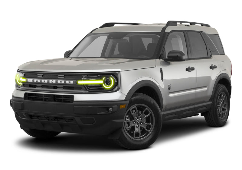 Oracle 2021 Ford Bronco Sport RGB+W Headlight DRL + Halo - ColorSHIFT w/ BC1 Controller
