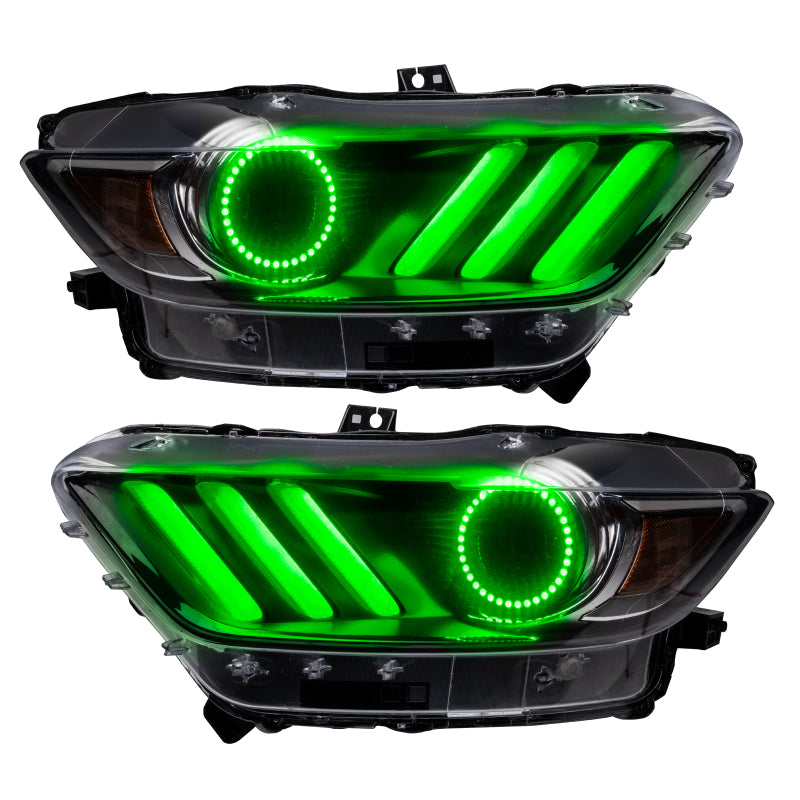 Oracle 15-17 Ford Mustang V6/GT/Shelby DRL  w/ Halo Kit - ColorSHIFT w/ BC1 Controller