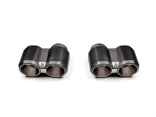 Akrapovic 2021+ BMW G87 M2, G80 M3 &amp; G82 M4 Octagonal Carbon Design Tail Pipe Set