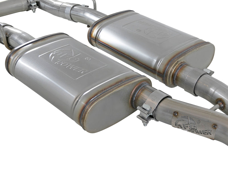 aFe MACH Force-Xp 2-1/2in 304 SS Cat-Back Exhaust 15-19 Dodge Challenger V6-3.6L - Polished Tip