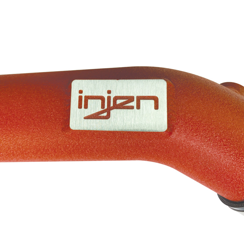 Injen 15-16 BMW M3(F80)/M4 (F82/83) 3.0L L6 Twin Turbo 2PC Aluminum Int. Charge Pipe - Wrinkle Red